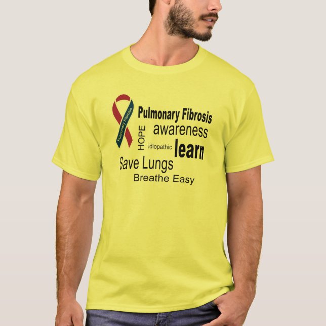 Camiseta de la conciencia de la fibrosis pulmonar (Anverso)