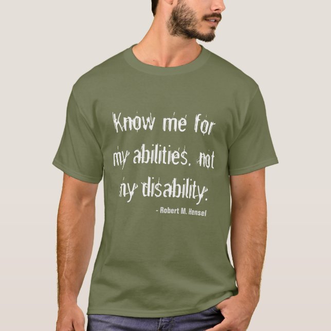 Camiseta de la conciencia de la incapacidad (Anverso)