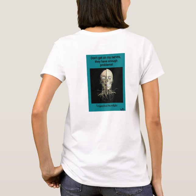 Camiseta de la conciencia de la neuralgia de (Reverso)