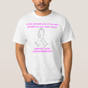Camiseta de la conciencia del cáncer del pulmón 