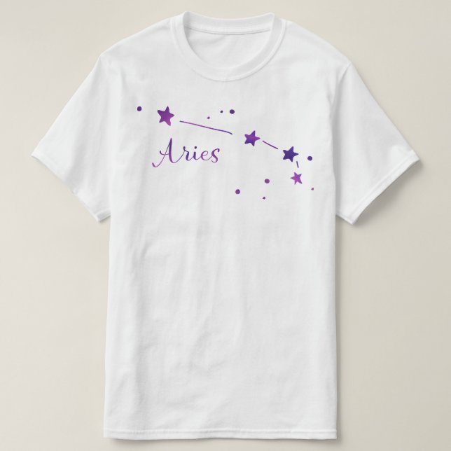 Camiseta de la constelación de Aries Zodiac (Diseño del anverso)