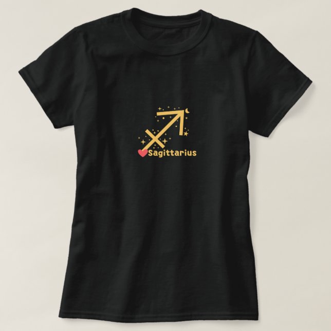 Camiseta de la constelación de Sagitario. (Diseño del anverso)