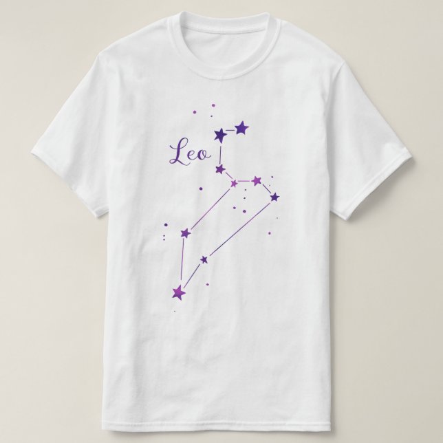 Camiseta de la constelación zodiacal de Leo (Diseño del anverso)