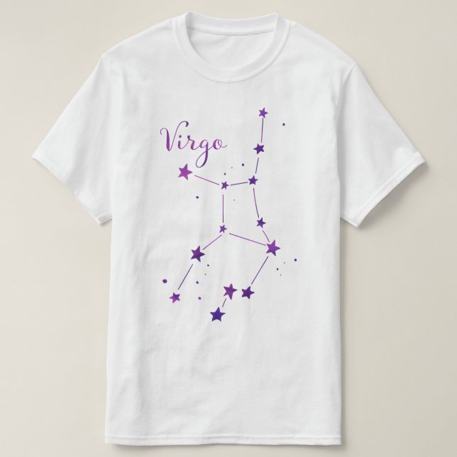 Camiseta de la constelación zodiacal de Virgo (Diseño del anverso)