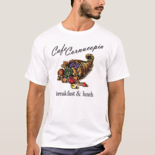 Camiseta de la cornucopia del café