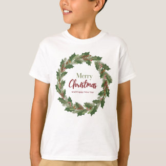 Camiseta de la corona de navidad para niños