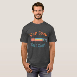 Camiseta de la costa oeste de la costa del este