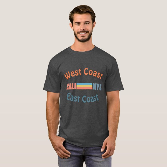 Camiseta de la costa oeste de la costa del este (Anverso completo)