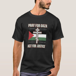 Camiseta de la Cruz Cristiana Ortodoxa de Palestin