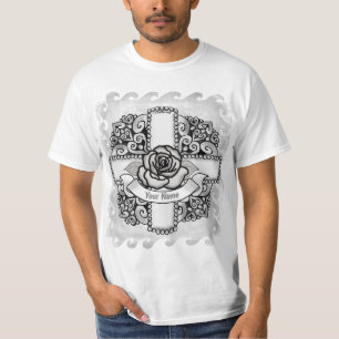 Camiseta de la Cruz Cristiana Rosa