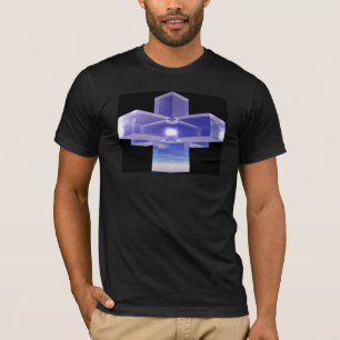 Camiseta de la Cruz de Cristal Azul