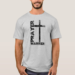 Camiseta de la cruz del guerrero del rezo