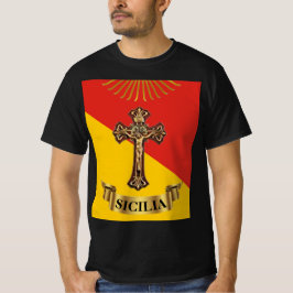 Camiseta de la Cruz y la Bandera de Sicilia / Sici