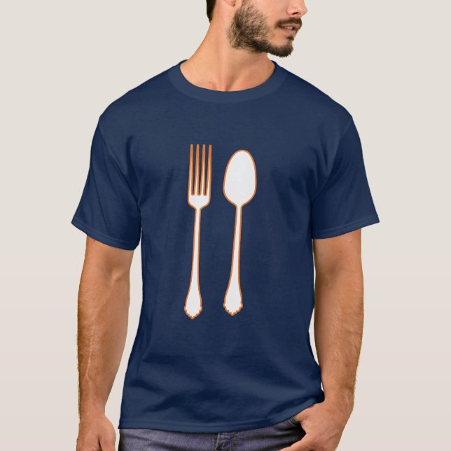 Camiseta de la cuchara y de la bifurcación (Anverso)