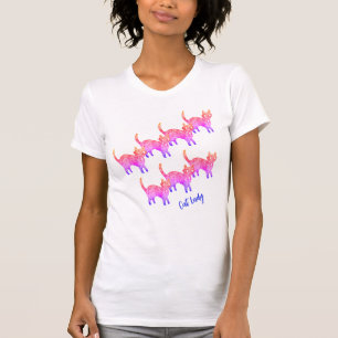 Camiseta de la dama del gato
