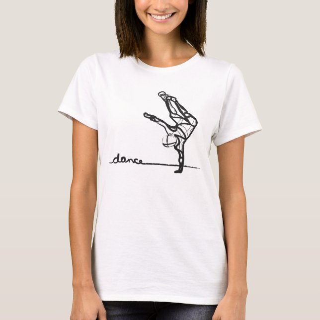 Camiseta de la danza de Hip Hop (cabida) (Anverso)
