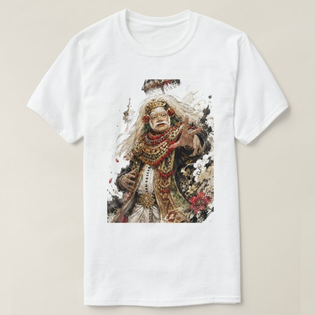 Camiseta de la danza Topeng balinesa (Diseño del anverso)