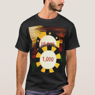 Camiseta de la decoración del arte de las fichas