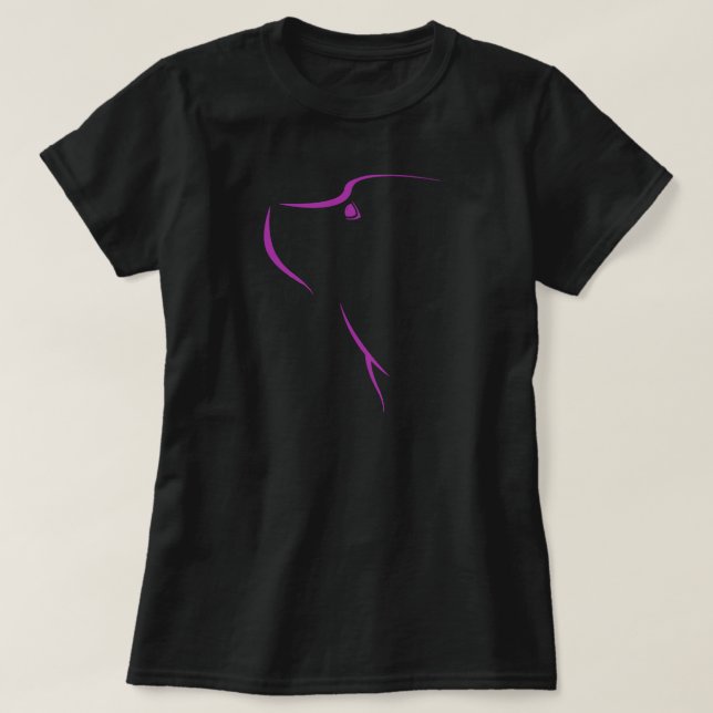 Camiseta de la dedicación del perro (hembra, (Diseño del anverso)