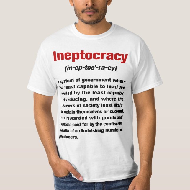 Camiseta de la definición de Ineptocracy (Anverso)