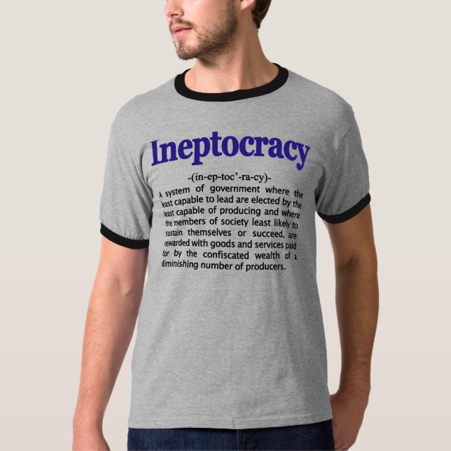 Camiseta de la definición de Ineptocracy (Anverso)