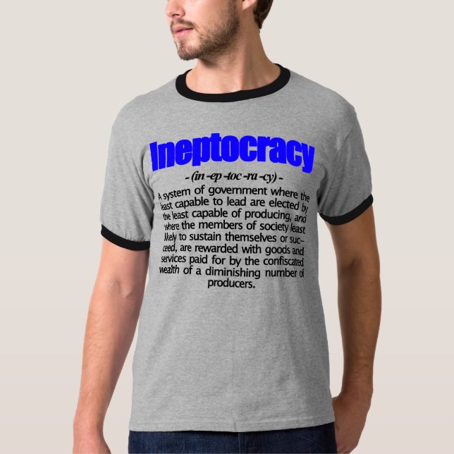 Camiseta de la definición de Ineptocracy (Anverso)