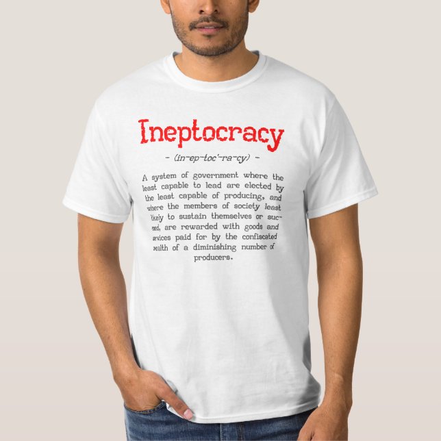 Camiseta de la definición de Ineptocracy (Anverso)
