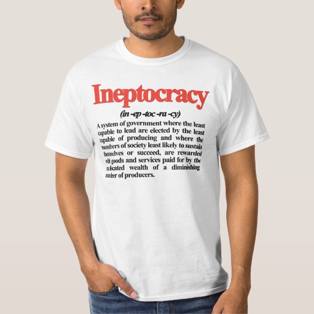 Camiseta de la definición de Ineptocracy (Anverso)