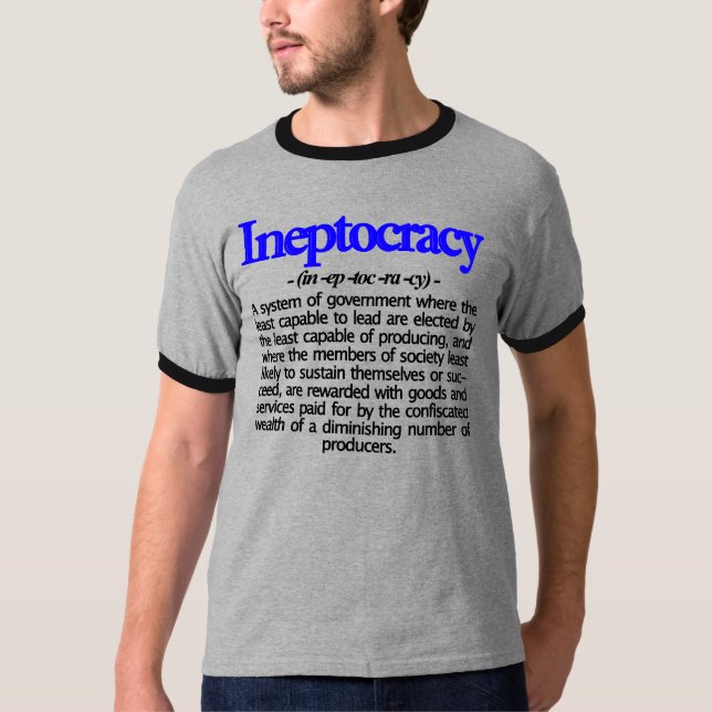Camiseta de la definición de Ineptocracy (Anverso)