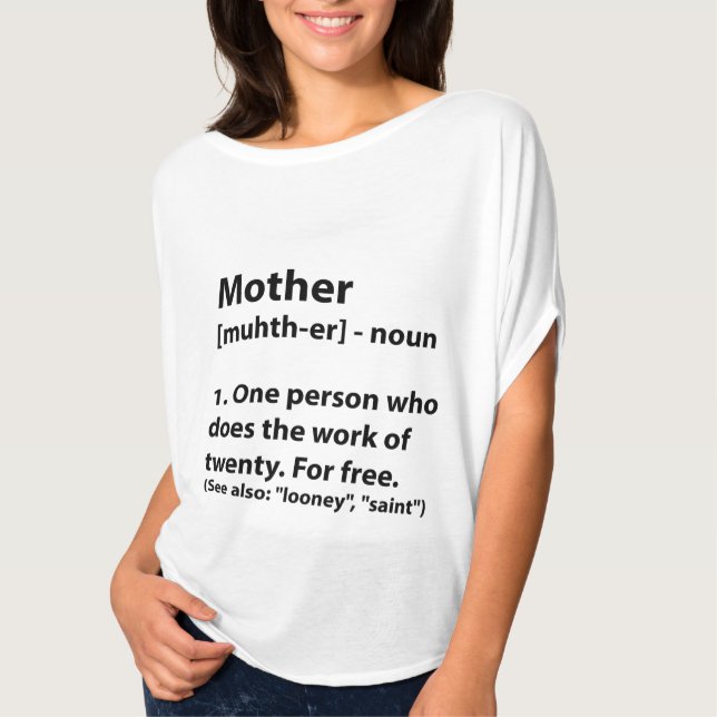 Camiseta de la definición de la madre (Anverso)