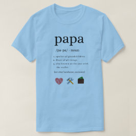 Camiseta de la definición del abuelo de la papá