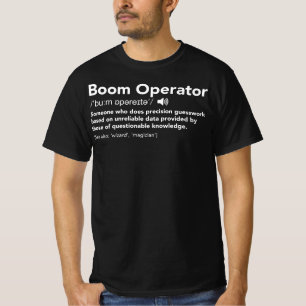 Camiseta de la definición del operador del auge