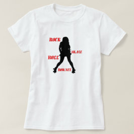 Camiseta de la despedida del rollo del patín de la