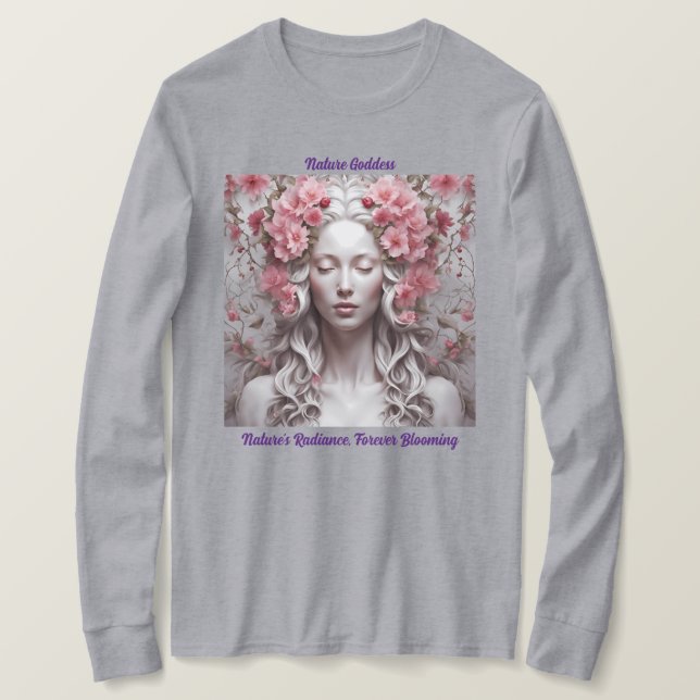 Camiseta de la diosa gris de la naturaleza (Anverso del diseño)