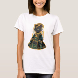 Camiseta de la Diosa Nupcial del Gato Gris
