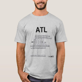 Camiseta de la disposición del aeropuerto de ATL