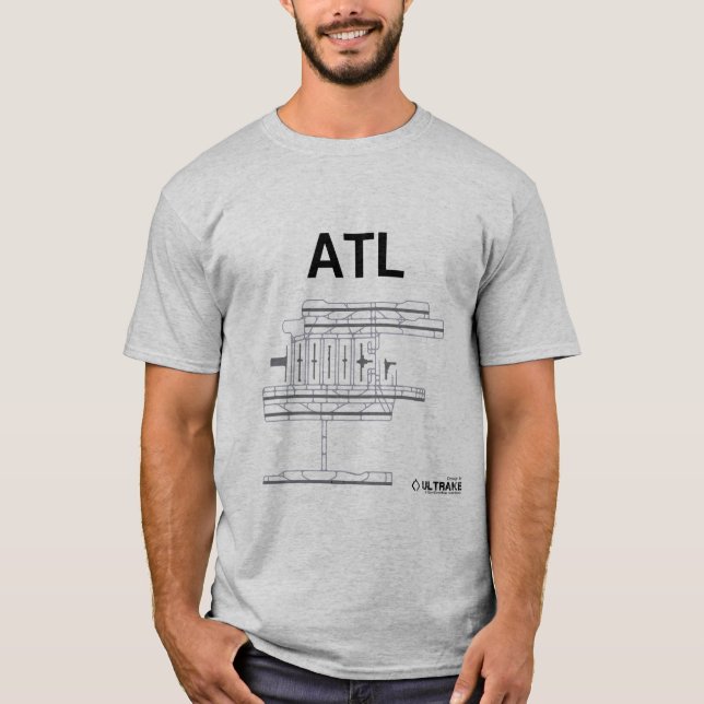 Camiseta de la disposición del aeropuerto de ATL (Anverso)
