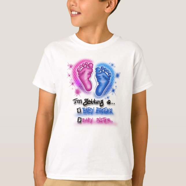 Camiseta de la ducha de bebé con revelación de gén (Anverso)