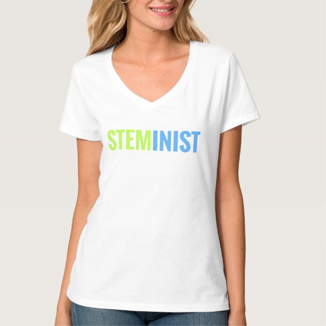 Camiseta de la Eco-Mezcla de STEMinist (Anverso)