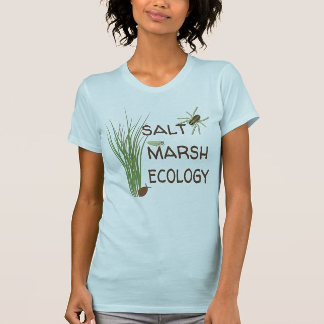 Camiseta de la ecología del saladar - azul (Anverso)