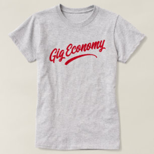 Camiseta de la economía de los trabajos temporales