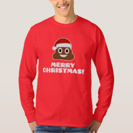 Camiseta de la emoji de Poo de las Felices Navidad