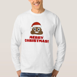 Camiseta de la emoji de Poo de las Felices Navidad