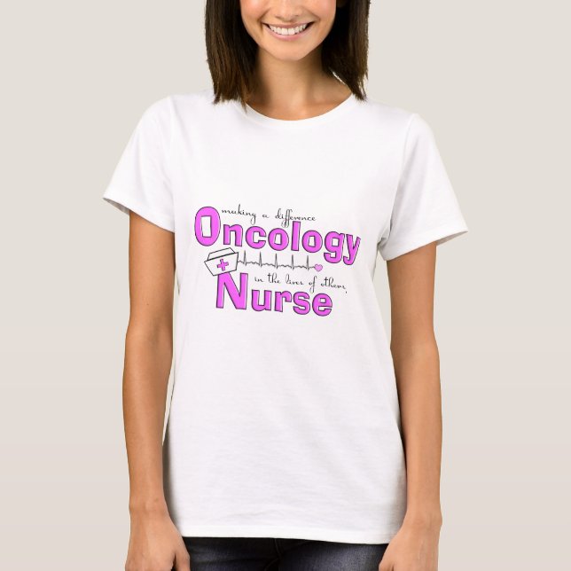 Camiseta de la enfermera de la oncología (Anverso)