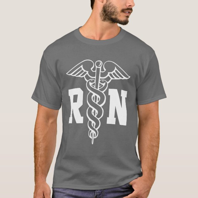 Camiseta de la enfermera del RN con símbolo del (Anverso)