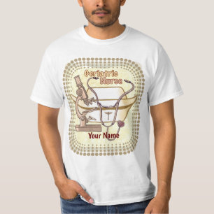 Camiseta de la enfermera geriátrica Collage