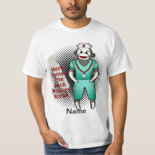 Camiseta de la enfermera personalizado de mono pav