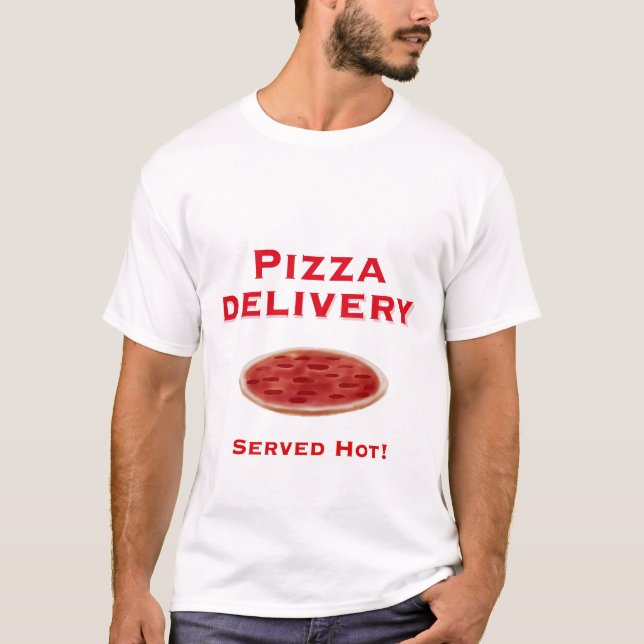 Camiseta de la entrega de la pizza para los (Anverso)