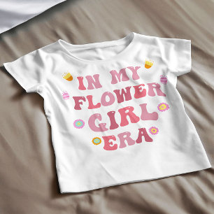 Camiseta de la era de niña con flores, niña con fl