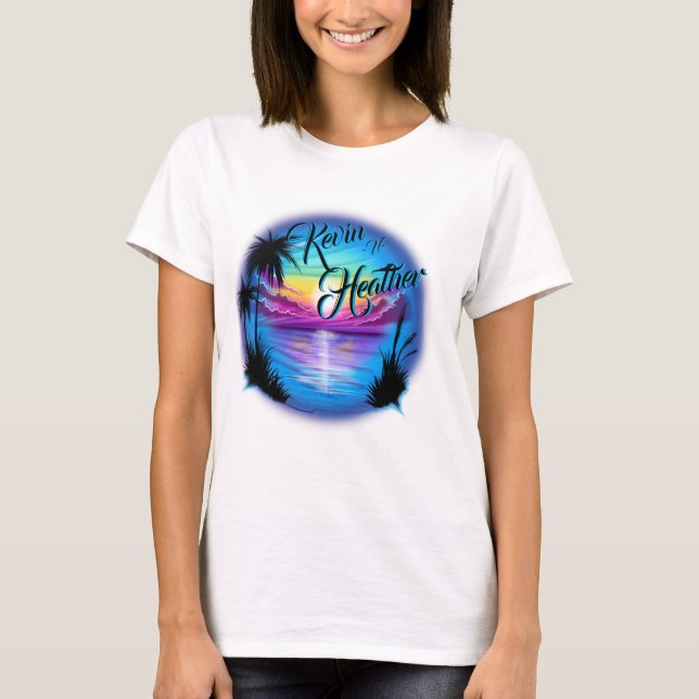 Camiseta de la escena de la playa de Aircel (Anverso)